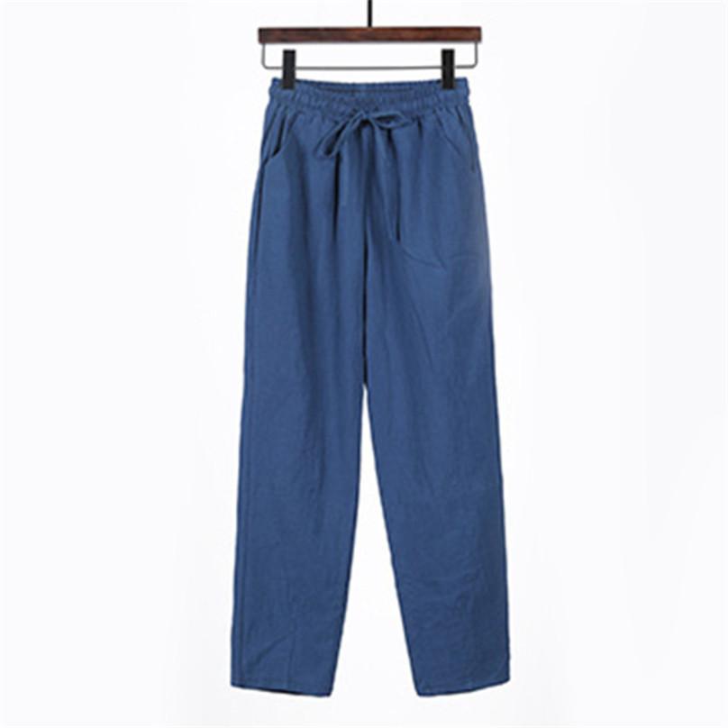 Spring and Autumn Ladies Casual Pants Harem Pants Loose Nine-point High Quality Women's Pants Thin Straight Drawstring Suit Pants