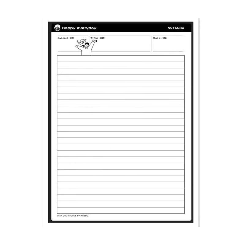 

50 листов/набор Б5 Клейкие блокноты Простой и отрывной блок для заметок План обучения Записная книжка Школьные принадлежности для студентов