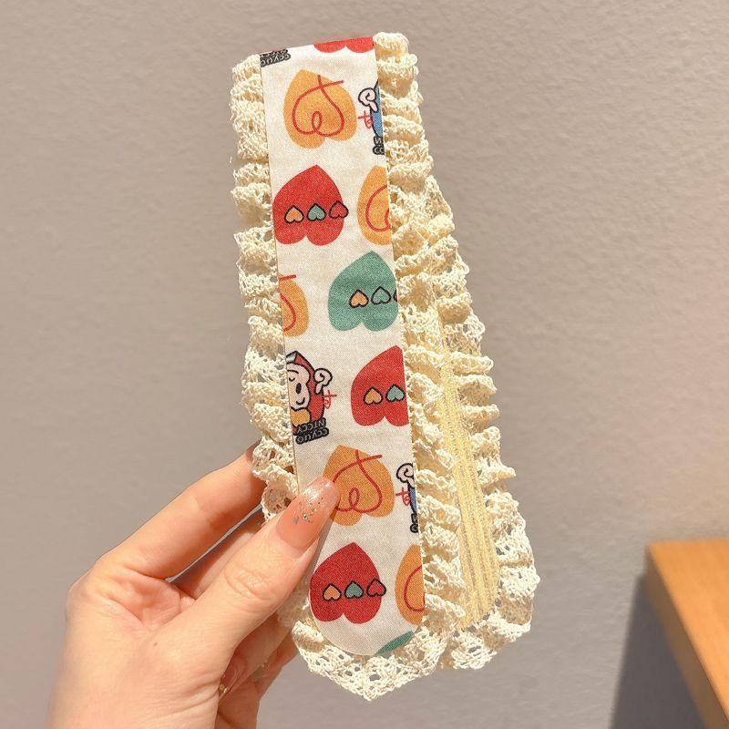Sweet Floral Pattern Hair Fringe Sticker Headband Forehead Hair Patch Sticker Reusable For Women Daily Makeup Headwear