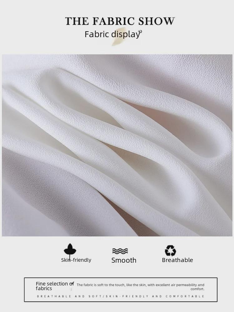 Women's White Sleeveless Chiffon Vest Top with Collar for Layered Wear