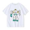 Robots Print Anime Cotton Kawaii Children T-shirt Short Sleeve Boys and Girls Tshirt Summer Tops Graphic Tee-shirt