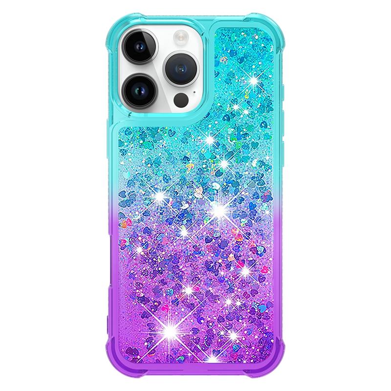I Phone 16 Pro Max Case On For Funda iPhone 16 Pro MAX Cover Glitter Dynamic Liquid Case For Apple16 Plus 16ProMax Cases Etui