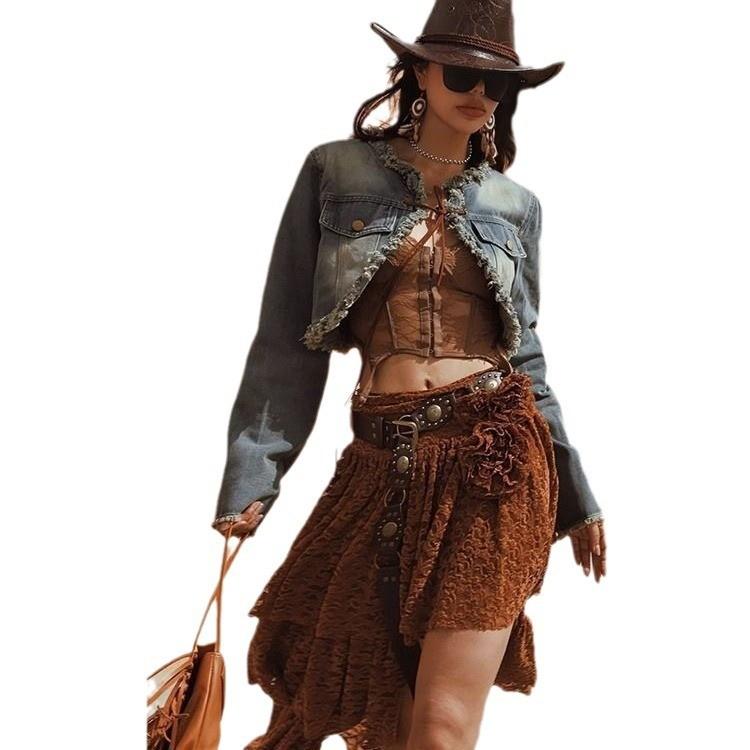 Western Cowboy Pu Leather Belt With Metal Buckle For Men And Women Casual Wear