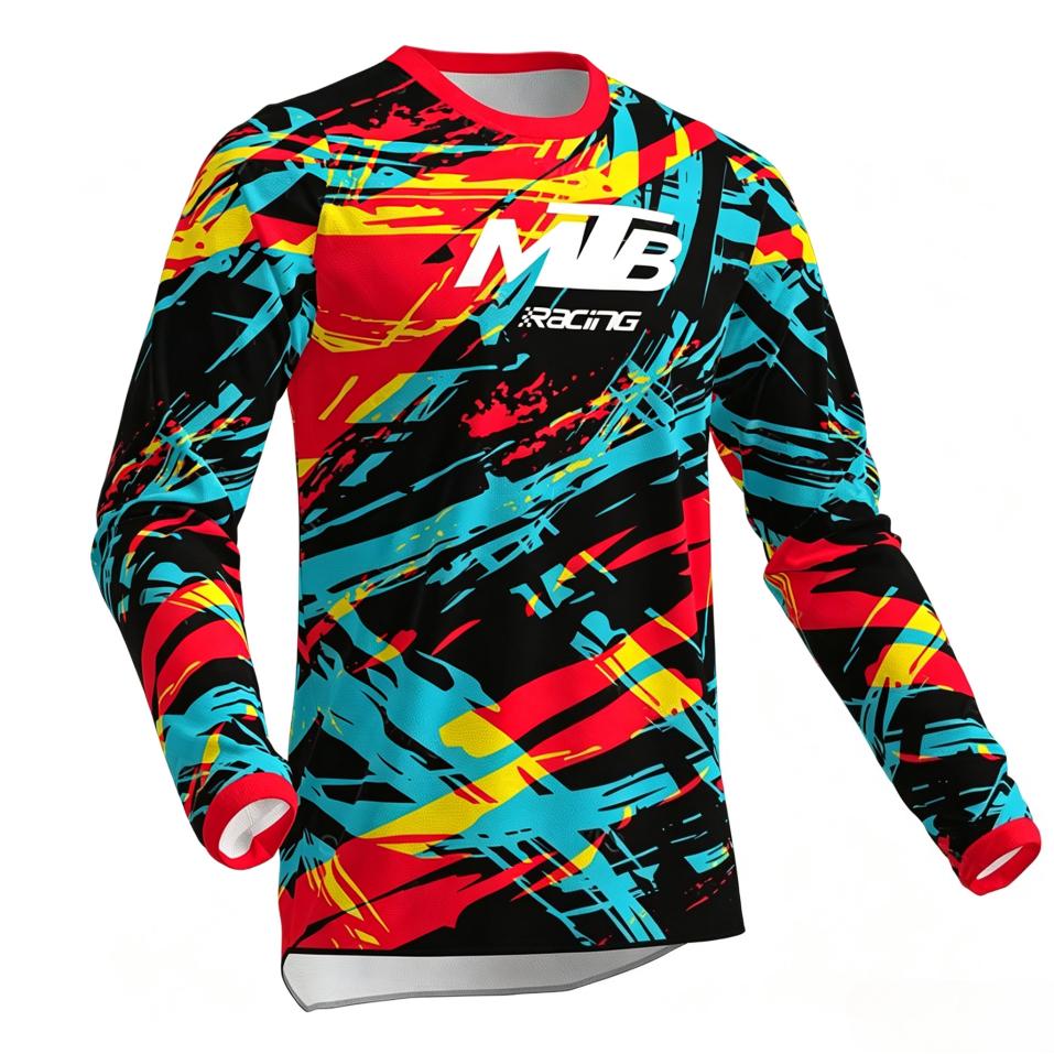 Autumn and Winter Men's Tie-Dye 3D Printed Crew Neck Long Sleeve T-Shirt