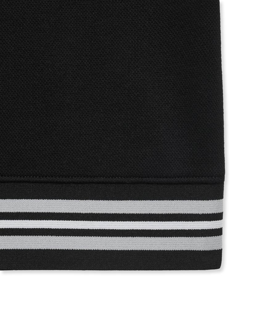 Yale Women'S Crop Banded Polo Shirt_Black
