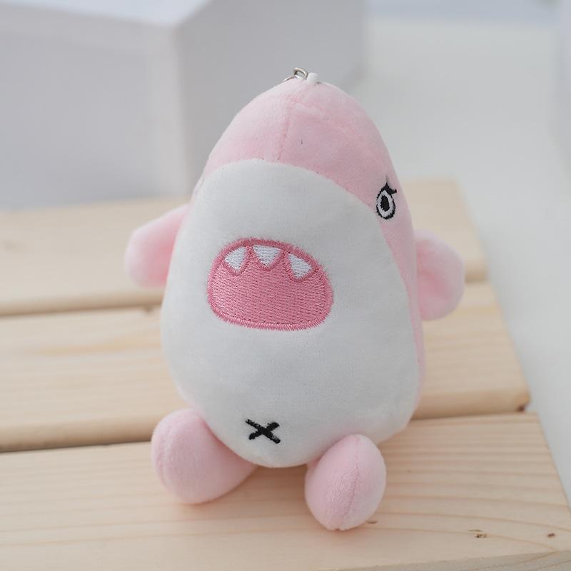 

Shark Adorable Pink Plush Keychain Fun Cartoon Shark Boss Bag Pendant Toy рожевий