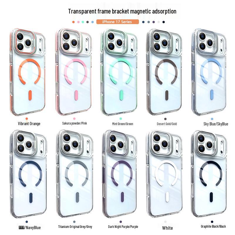 

In Stock: Magnetic Transparent Stand Case for iPhone 17 Pro Max - Drop-proof Design iPhone 17 Pro Max