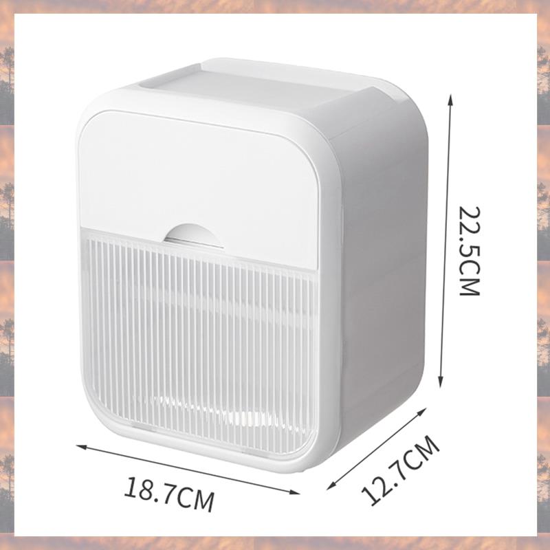 2025 Trend Wall Mounted Tissue Box With Drawer, Plastic Toilet Paper Holder Box, No Punching Waterproof Paper Towel Storage Box,
