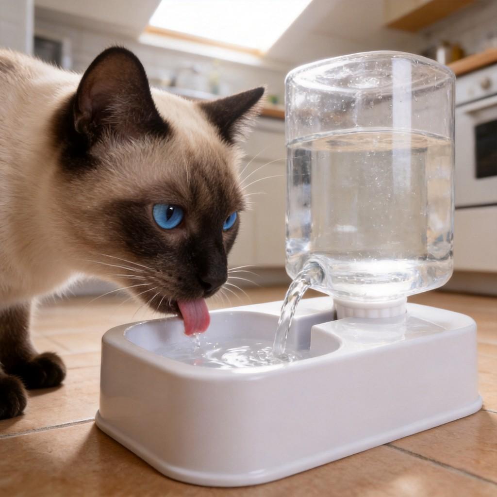 Pet Mate Automatic Cat Water Fountain With Large Capacity For Hydration And Feeding