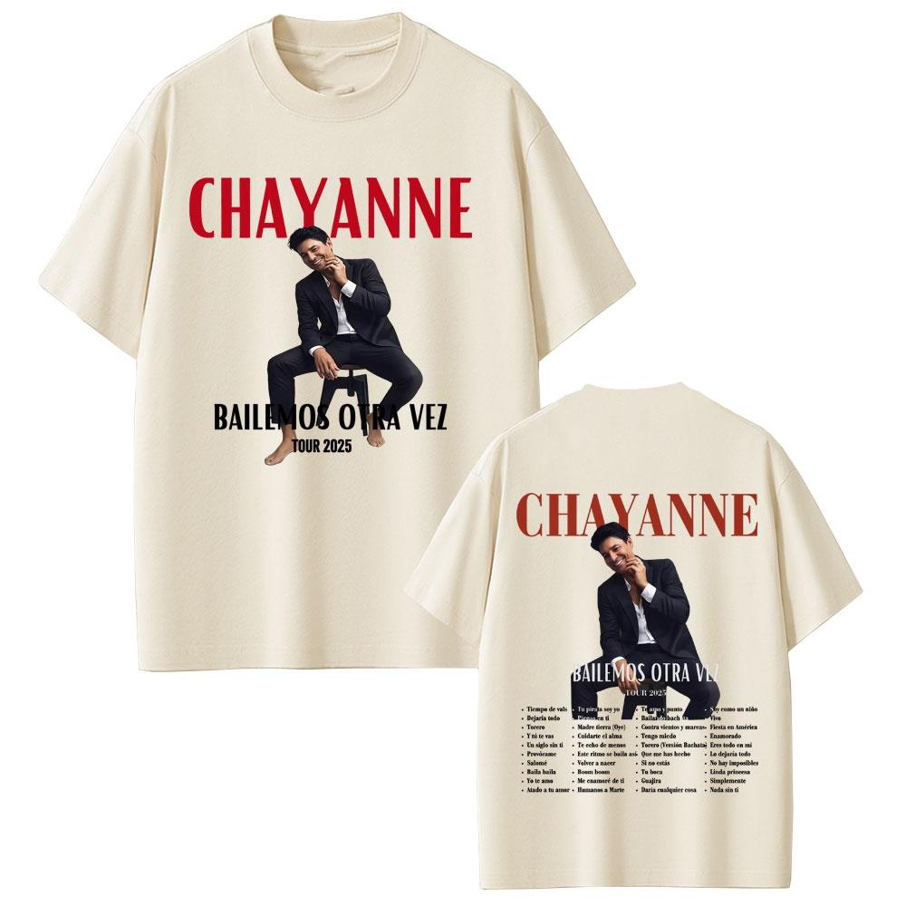 Chayanne Album Bailamos Otra Vez Tour 2026 Tshirt Mens Womens Casual Cotton Retro Short Sleeved Tshirt Street Wear Tops Tees