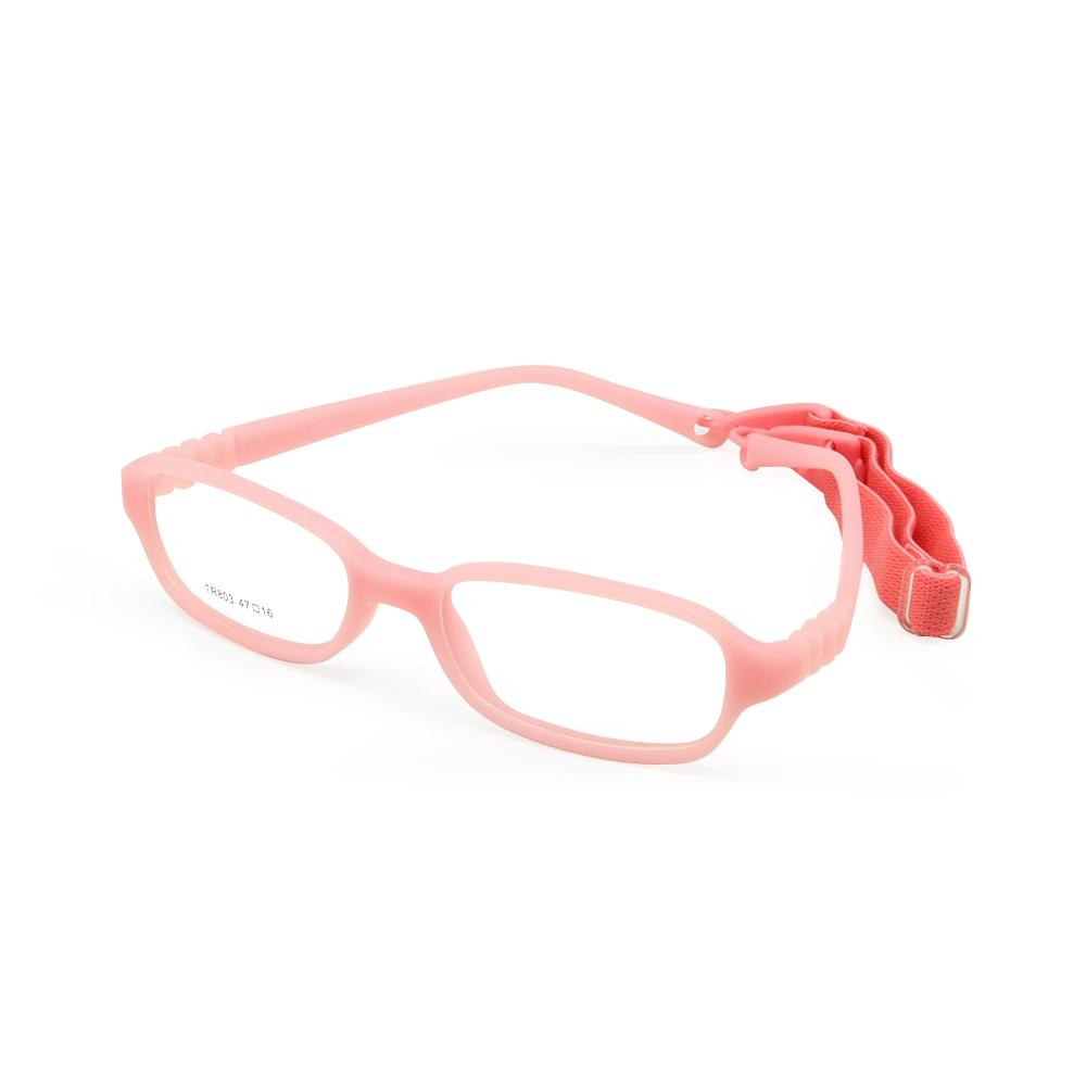 Lunettes pour enfants Taille 47 Mira Monture flexible monobloc Sans vis Lunettes incassables pour filles Garçons beige
