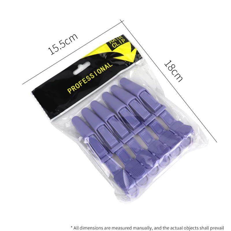 6PCS/Set Hairdressing Alligator Clip Salon Perm Plastic Hairpin Haircut Partition Styling Clip Supplies Hair Accessorie