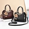 New High-end Large-capacity Light Luxury Handbag Woven Shoulder Bag Messenger Bag Women's Middle-aged Mother Bag