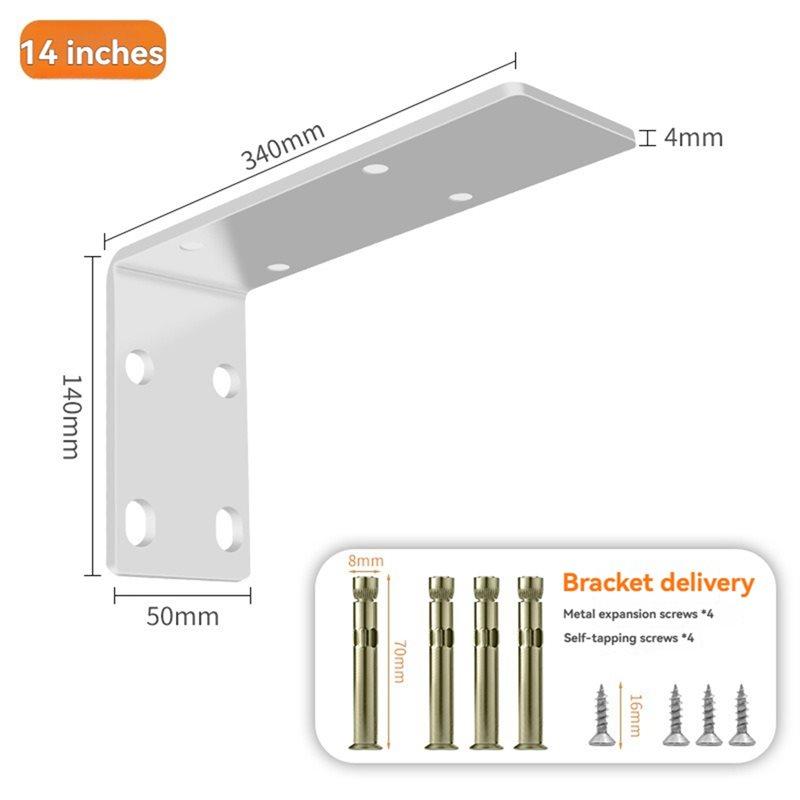 A27F-Metal Countertop Support Brackets,4Mm Thickness Heavy Duty L Shelf Bracket Wall Mounted For Open Shelving