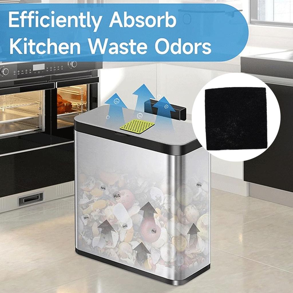 20pcs Odor Filter Refills Fit for EKO Trash Can with Built In Compartment Activated Charcoal Deodorizer Strong Charcoal Odor Absorber