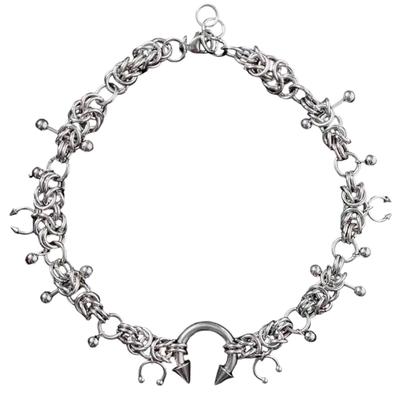 Τσόκερ Κολιέ Αγκάθια Στυλ Punk Κοσμήματα από Κράμα Εμπνευσμένα από το Vintage για Γυναίκες Γοτθική Αλυσίδα Κλείδας Τέλεια για Συναυλίες Καθημερινή Χρήση