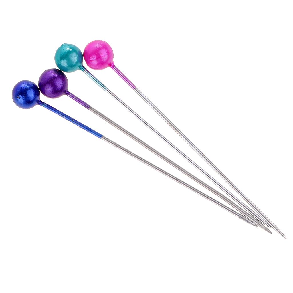 800 Pieces Assorted Color Pearl Head Sewing Pins for Tailors Dressmaking Wedding Bouquet Decoration