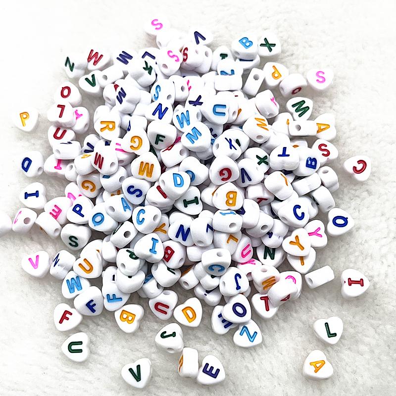 100pcs 7x4mm 6x6mm Russian Korean English Alphabet Letter Beads Charms Beads for Making Jewelry Diy Handmade Bracelets Necklace