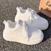 Small man shows height, platform white shoes, girls 2025 autumn and winter new niche design versatile casual board shoes