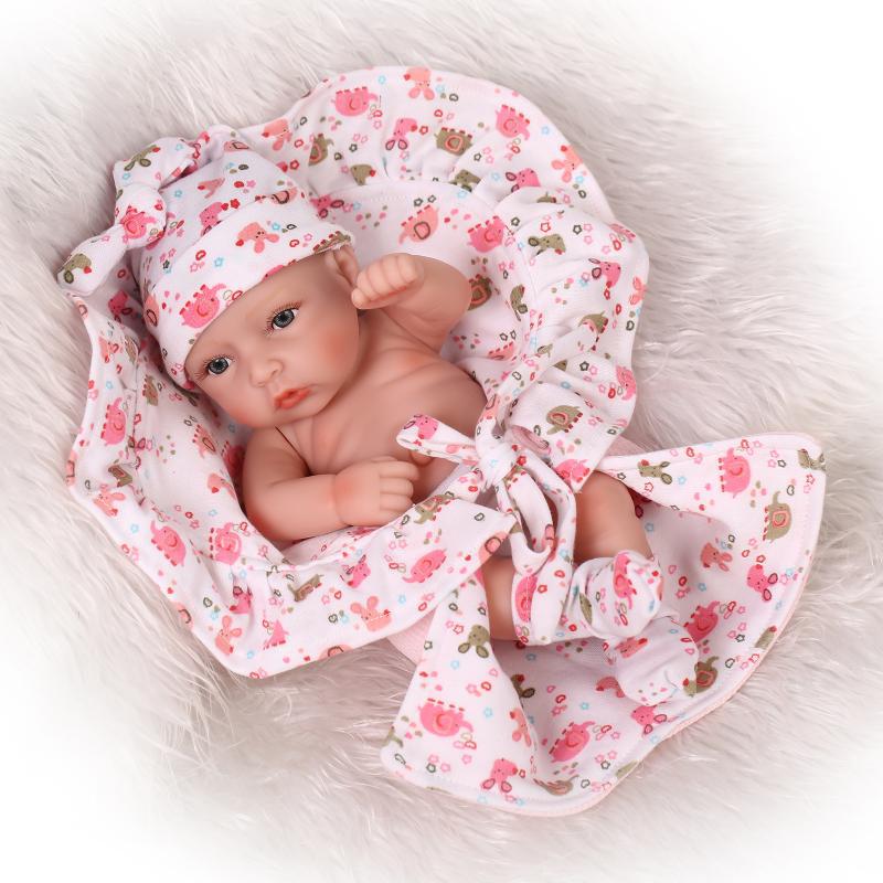 Realistic Mini Bath Baby Doll Toy 27 cm