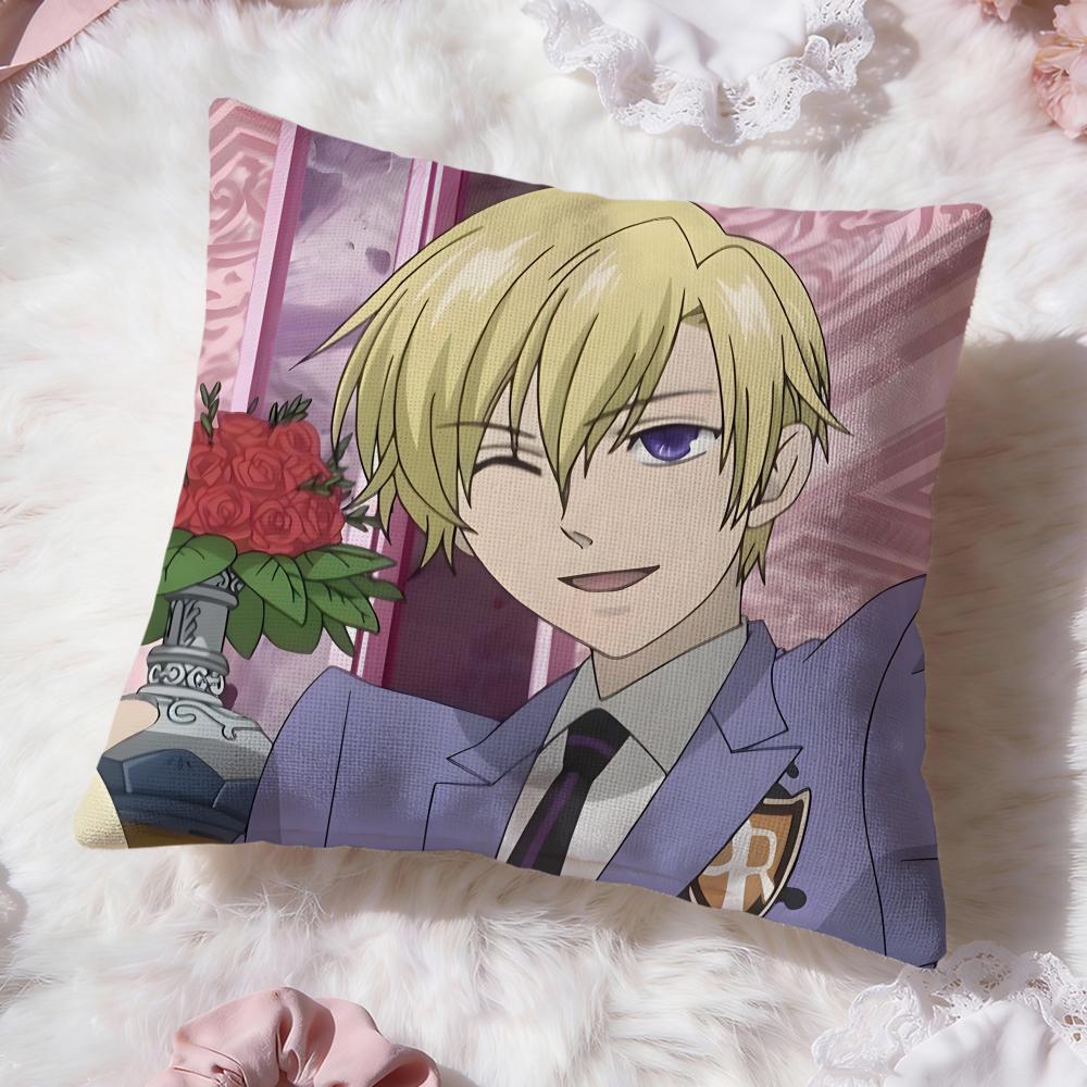 Ouran High School Host ClubS Cushion Cover Premium Comfort Reversible Pillow Cove -Two in One Design for Any Room & Car Interior
