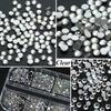12 Grids Glitter Nails Ornaments Transparent Flat Rhinestone Mixed Shiny Jewelry Manicure Decor