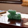 Traditional Chinese Zodiacs Green Aventurine Ornament Carved Crystal Animal Statue For Cultural Home Decors Collectibles