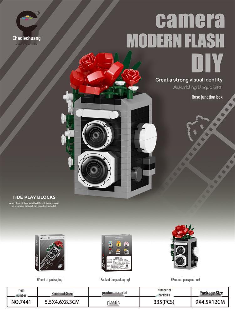 Preserved Flower Building Blocks Ornament Toy - Micro Particles Assembly Set