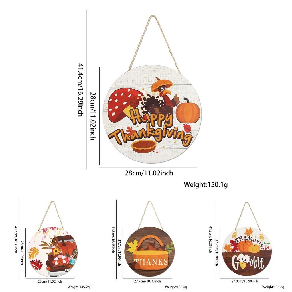 Charming Thanksgiving Decorative Wooden Sign For Autumn Harvest Festivities With Colorful Designs