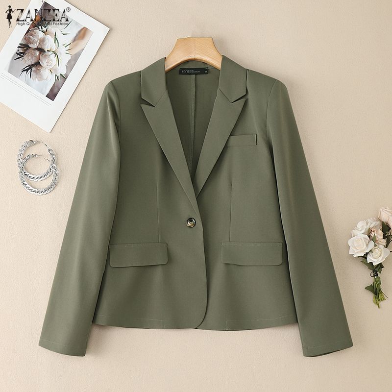 ZANZEA Cardigan Blazer Subțire Casual cu Mâneci Lungi pentru Femei