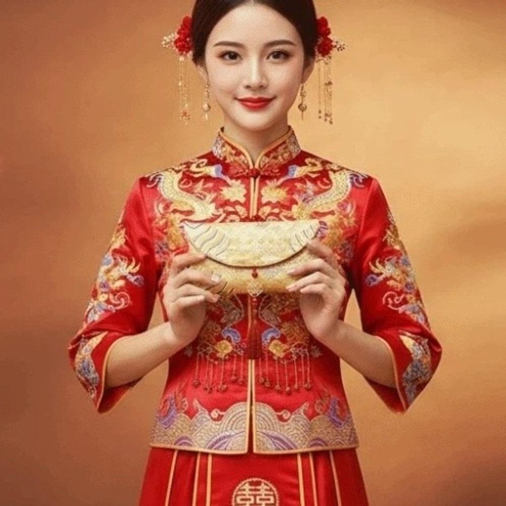 Embroidered Wedding Hongbao Tassel Lucky Money Packet Lunar New Year Gifts