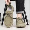 High Quality Men's Casual Leather Shoes Soft Bottom Outdoor Walking Shoes Comfortable Antiskid Flat Designer Lace-Up Sneakers