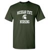 Michigan State Spartans Arch Logo Nursing - University T Shirt - Forest