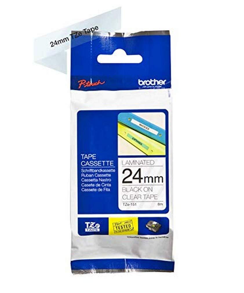 

BROTHER TZ Tape Laminated tape 24mm TZ-151 TZ-151 (transparent/black)