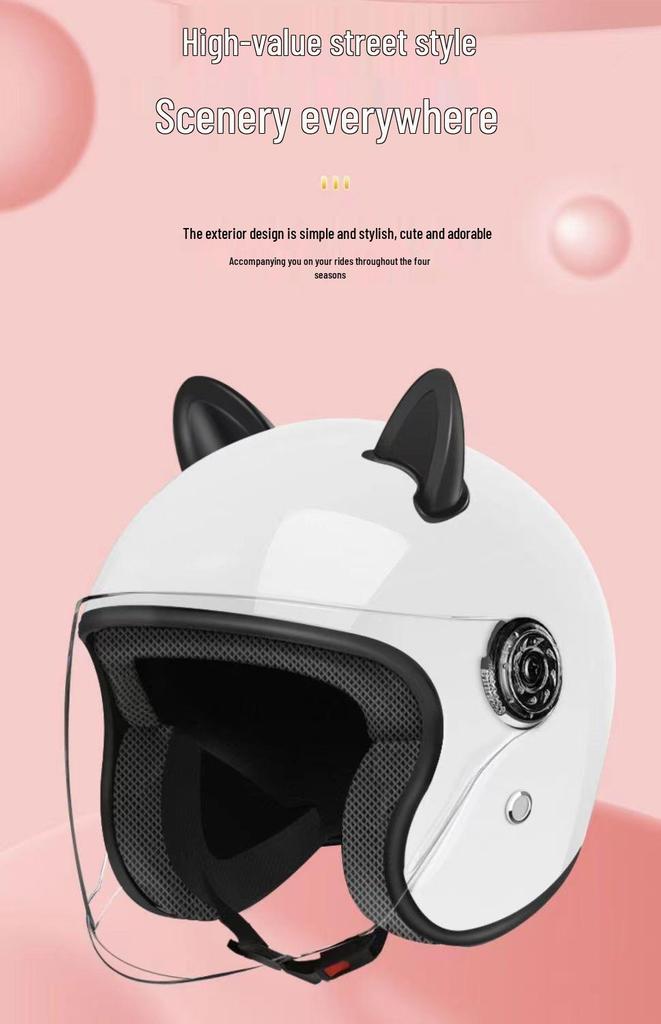 3C Electric Vehicle Helmets for Men & Women, All-Season, Stylish, High-Quality, Trendy New Design, Fashionable Internet Favorite