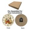 Vintage Olive Oil Wooden Round Silent Hanging Wall Clock, Suitable For Living Room, Office, Study Room, Bedroom, Home Decoration