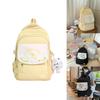 College Student Slim Nylon School Backpack With Letter Bear Print Bead Decoration For Women