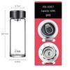 Xinuo Portable Large Capacity Glass Water Bottle