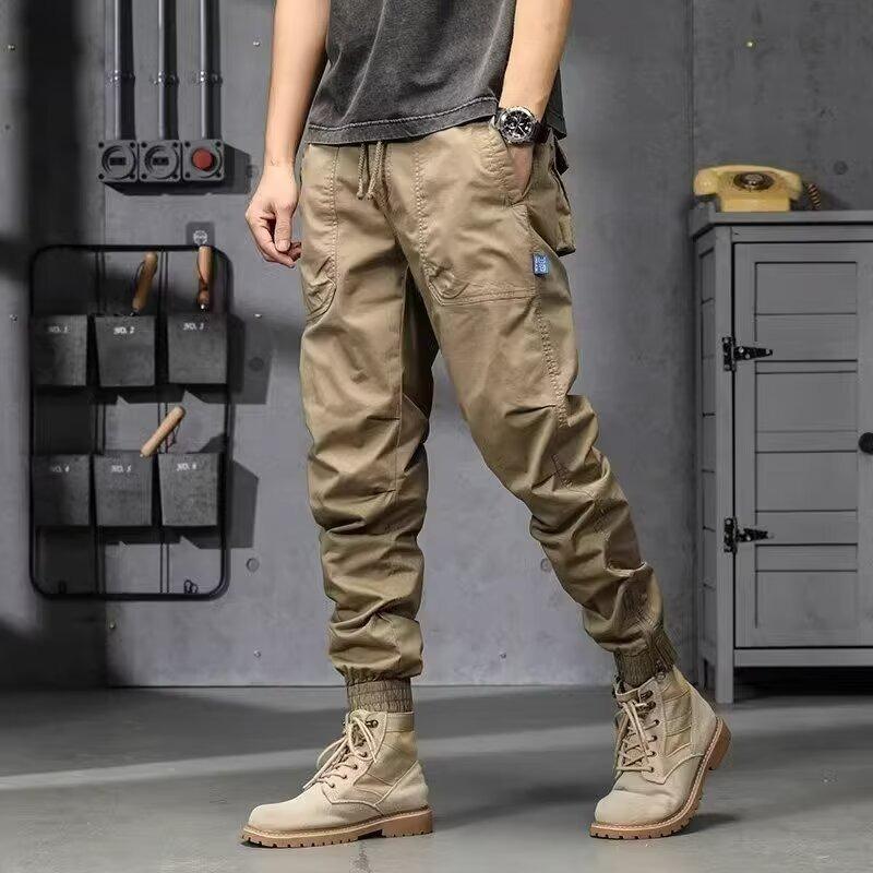 Overalls men's autumn outdoor sports leggings loose new casual pants men's retro men's pants