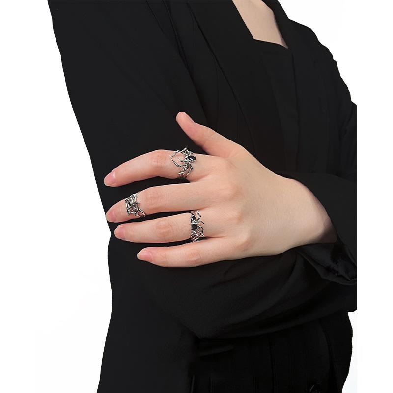Dark Poisonous Spider Ring Female Niche Design High Sense Light Luxury Personality Trendy Cold Wind Han Opening Ring