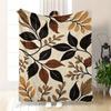 Autumn Leaves Pattern Throw Blanket Warm Fall Design for Living Room Sofa Decor NatureInspiredHome Gift for Her