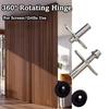 360 Degree Rotation Pivot Hinge Set Adjustable Heavy Duty Anti-Rust for Commercial Space Glass Screen Partition Use