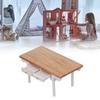 1: 12   Desk Wooden Modern  Ature Table   Writing Desk Toy Furniture Decoration