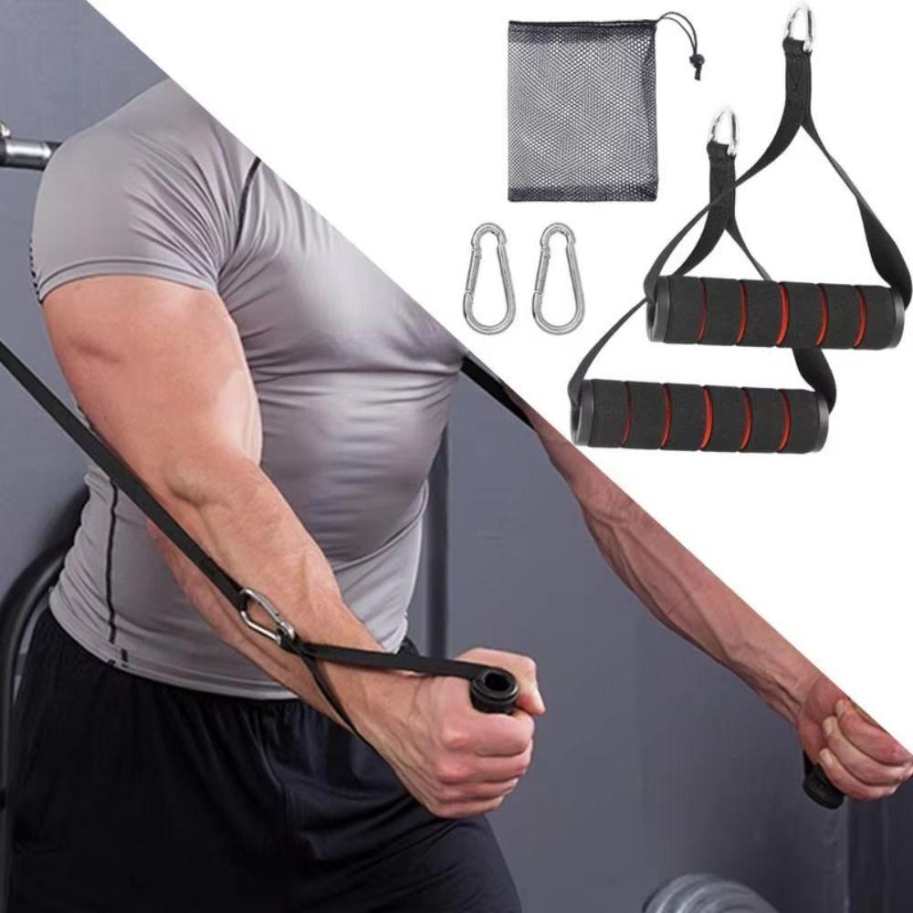 Heavy Duty Fitness Puller Metal Gym Handles Grip for Yoga Fitness Exercise Power Bands