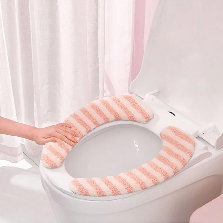 Klebende Toilettensitzauflage mit weichem Stoff und robuster Konstruktion für lange Haltbarkeit Toilettensitzbezug