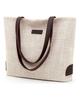 Yogodlns Casual Canvas Totes Bag Women Large Capacity Shoulder Bag Fashion Shopping Top Handale Zipper Handbag