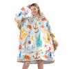 Hoodie Lazy Blanket Winter Casual Loose Kapuzenpullover Einheitsgröße Fleecedecke Home Service Nachthemd