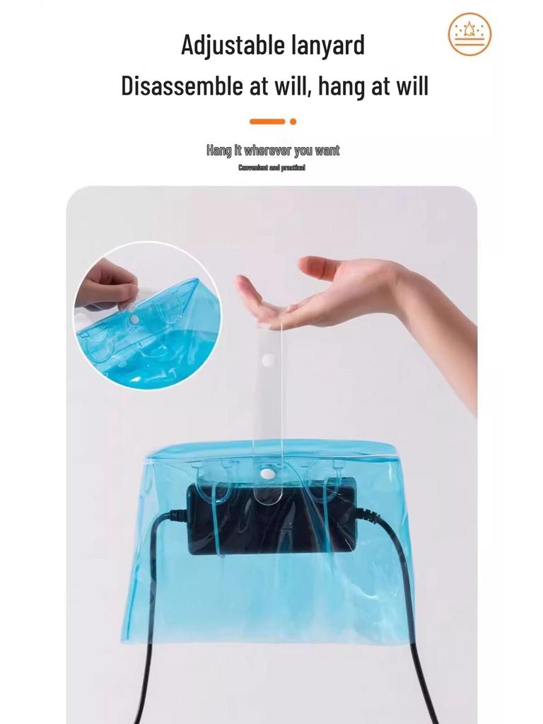 Husă Impermeabilă pentru Încărcător Vehicul Electric, Prelungitor Bicicletă și Cablu de Încărcare - Geantă Exterioară Rezistentă la Ploaie