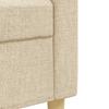 Vidaxl 3-Cz. Sofa Set with Footrest, Cream, Fabric Upholstered