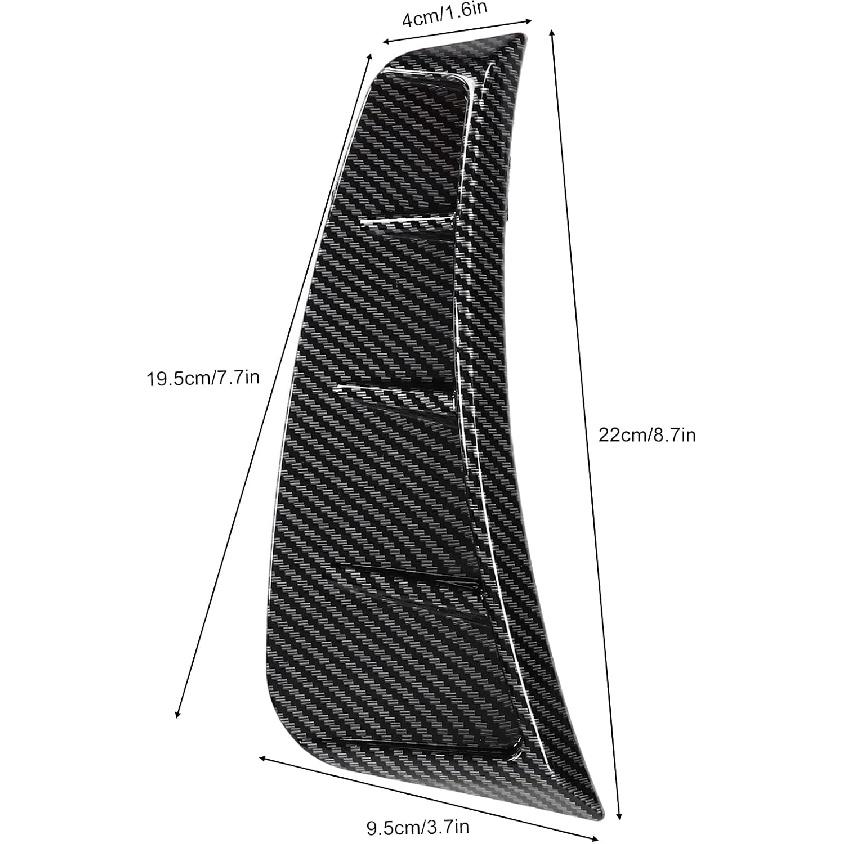 Car Fender Air Vent Trim Cover, Side Air Vent Trim, Pair Front Bumper Side Air Vent Trim Exterior Carbon Fiber Style Universal Decoration